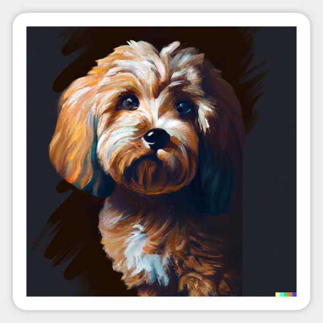 Cute Cavoodle Drawing Sticker by Play Zoo